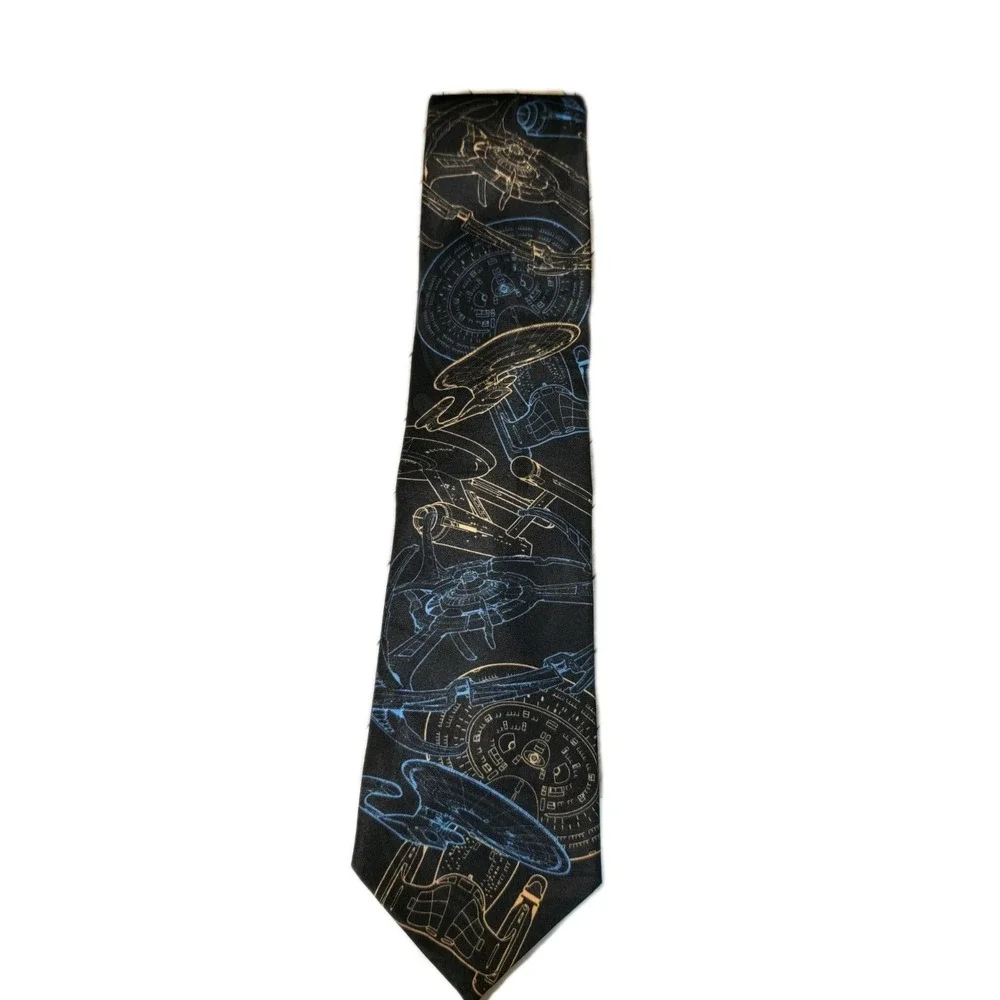 RM Style Mona Lisa & Star Trek Vintage Silk Ties Lot of 2 Men's‎ 1995